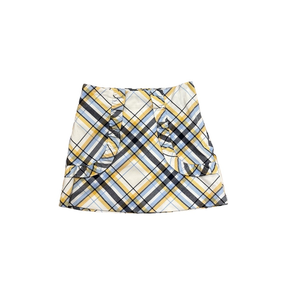 Janie and Jack Girls Plaid Skirt w/ Ruffle Pockets, size 5